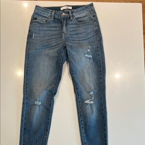 KanCan Ripped Skinny Jeans in Dark Blue